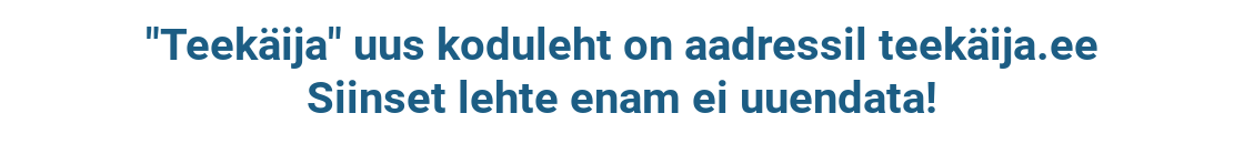 Teekäija uue kodulehe banner